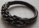 Viking Period Complex Braided Very Large Silver Crimped Ring Viking photo 6
