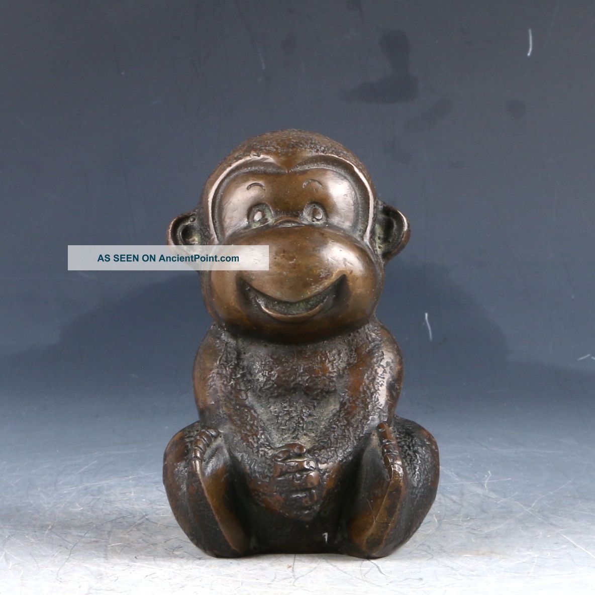 Chinese Copper Handwork Carved Monkey Statue Pj498 Other Chinese Antiques photo