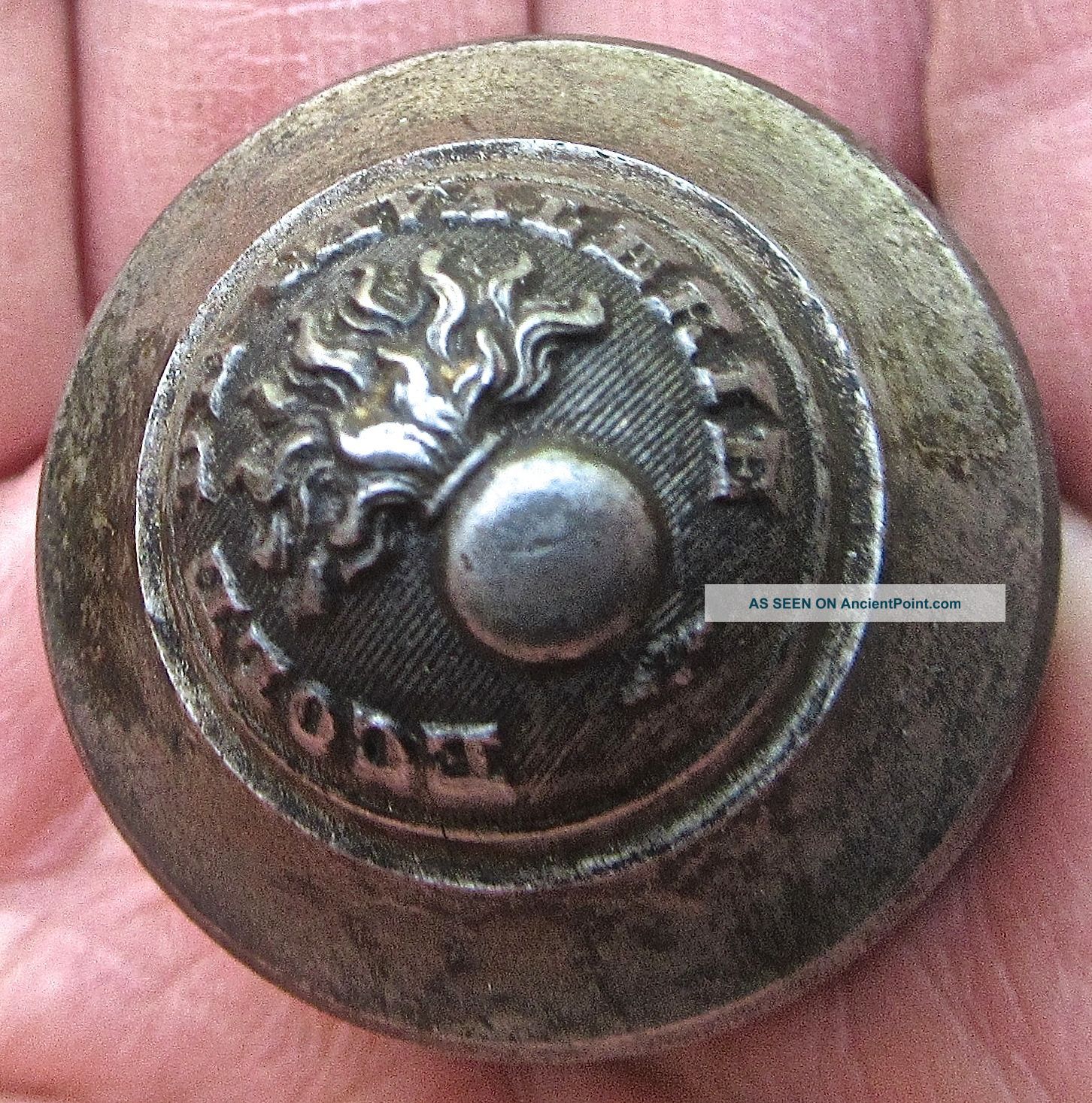 Antique Uniform Button Die Punch Ecole De Cavalerie Mold France French Military Other Antique Sewing photo
