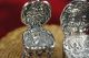 2 Unusual 1.  75 - 2 Inch Doll House To Silver Palace Small Ornate Side Chairs Miniatures photo 2