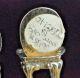 2 Unusual 1.  75 - 2 Inch Doll House To Silver Palace Small Ornate Side Chairs Miniatures photo 8