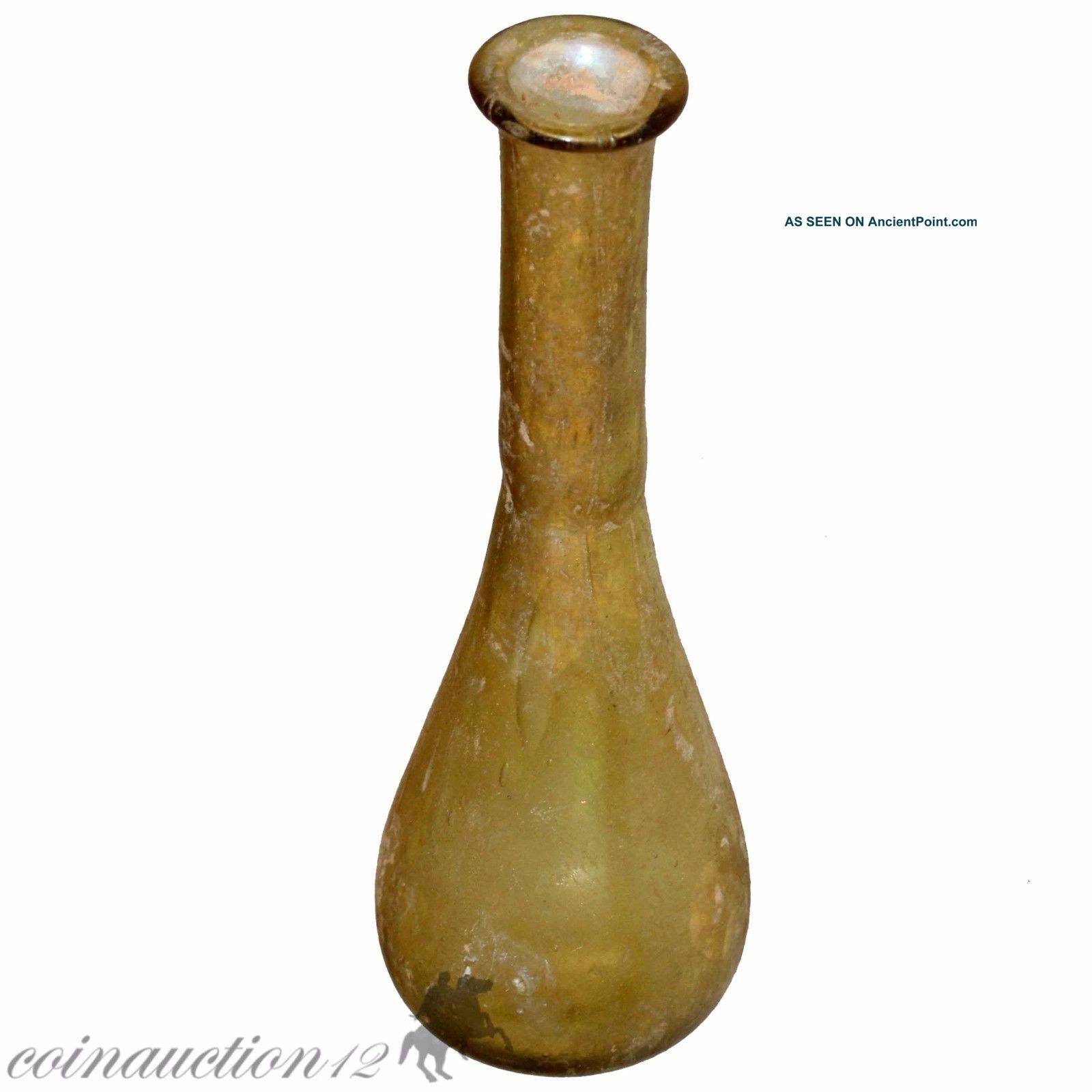 Museum Quality Roman Glass Bottle 200 - 400 Ad Roman photo