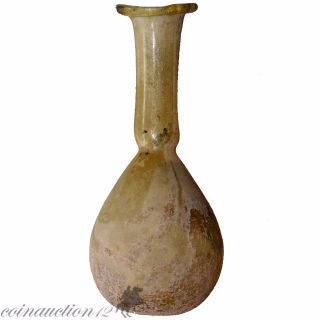 Museum Quality Roman Glass Medicine Bottle 200 - 400 Ad photo