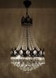 Antique French Basket Style Brass & Crystals Large Chandelier From 1950 ' S Chandeliers, Fixtures, Sconces photo 1
