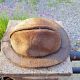 Vintage Old Antique Leather Sewn Child Or Small Mans Coal Miner Hat | Belgium Mining photo 2