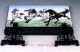 Good Chinese Lacquerware Handwork Painting Eight Horses Screen Pf015 Other Chinese Antiques photo 9