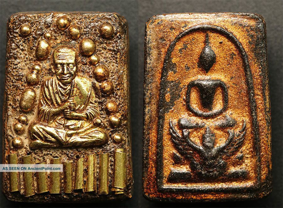 Phra Somdej Relics Lp Toh 9 Takrut Wat Phra Kaew Rare Thai Amulet Pendants 1 Amulets photo