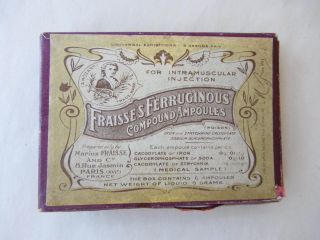 1800s Marius Fraisses Ferruginous Compound Ampules Paris Injectable Poison Full photo