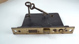 Antique Mortise Lock And Skeleton Key Door Lock Hardware photo