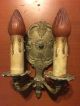 1920s Vtg 1930s Sol Ray Pair Art Deco Gothic Electric Wall Sconce Fixtures Lamps Chandeliers, Fixtures, Sconces photo 1