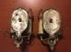 1920s Vtg 1930s Sol Ray Pair Art Deco Gothic Electric Wall Sconce Fixtures Lamps Chandeliers, Fixtures, Sconces photo 7