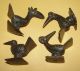 African Bronze Sankofa Bird Chicken Statue Goldweight Akan Ashanti Lobi Gan Faso Sculptures & Statues photo 1