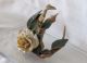 Vintage Cybis Bisque Porcelain Rose And Twig Flower Figurine Figurines photo 2
