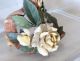 Vintage Cybis Bisque Porcelain Rose And Twig Flower Figurine Figurines photo 3