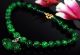 Estate Chinese Natural Carved Beads Jade A Grade Necklace Pendant.  925,  17.  5 