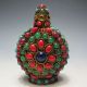 Vintage Handmade Tibetan Turquoise Coral Beads Snuff Bottle Rr Snuff Bottles photo 3