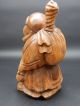 Intricately Carved Chinese Hardwood Happy Buddha 16 Inches. Figurines & Statues photo 9