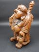 Intricately Carved Chinese Hardwood Happy Buddha 16 Inches. Figurines & Statues photo 3