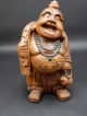 Intricately Carved Chinese Hardwood Happy Buddha 16 Inches. Figurines & Statues photo 7