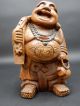 Intricately Carved Chinese Hardwood Happy Buddha 16 Inches. Figurines & Statues photo 8