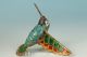 Lovely Chinese Old Cloisonne Handmade Carved Hummingbird Statue Ornament Figurines & Statues photo 2