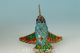 Lovely Chinese Old Cloisonne Handmade Carved Hummingbird Statue Ornament Figurines & Statues photo 3