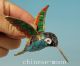 Lovely Chinese Old Cloisonne Handmade Carved Hummingbird Statue Ornament Figurines & Statues photo 4