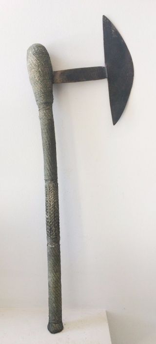 Big Shona Wired Axe From Mozambique - African Ethnic Tribal Zulu Spear Knife photo