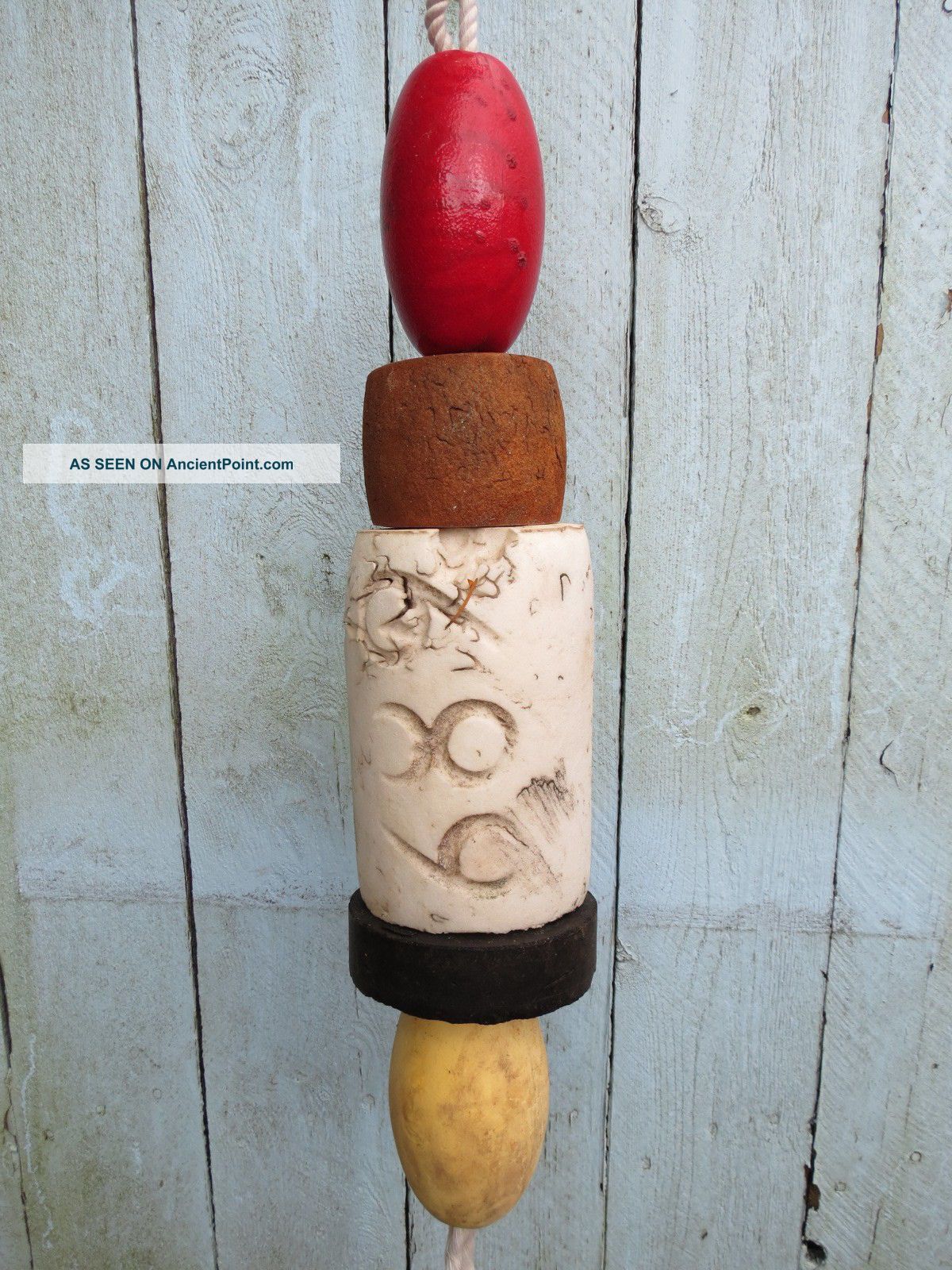 (174) Old Beachcombed Fishing Fish Net Floats Buoys Balls Bouys Fishing Nets & Floats photo