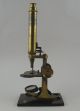 Antique 19c Brass Microscope & Bench Bullseye Condenser Magnifier & Slides Cased Other Antique Science Equip photo 8