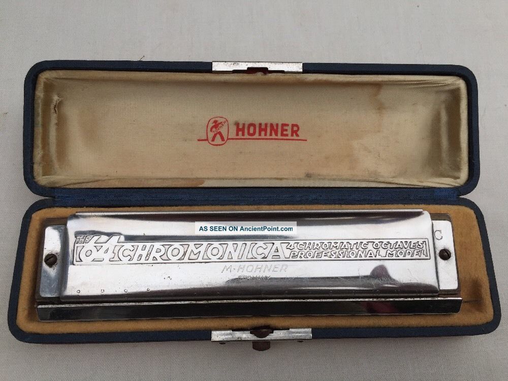 Vintage The 64 Hohner Chromonica 64 Professional Model 280 Harmonica With Case Wind photo