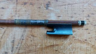 Interesting Old Antique French Violin Bow 19th Century - 4/4 photo