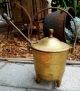 Smudge Pot Smelting Cauldron Kettle Fire Starter Pumice Wand Solid Brass Vintage Hearth Ware photo 1