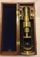 Antique 19th Century Brass Field Student Microscope With Lenses Other Antique Science Equip photo 2
