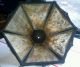 Antique Slag Glass Lamp Shade Butterfly Panels Arts Craft Miller Bradley Hubbard Lamps photo 2