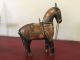 Vintage Carved Wood Horse Inlay Brass Horn Bone Figurine Sculpture Statue Carved Figures photo 5