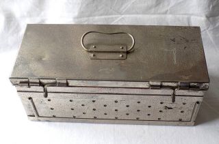 Early 20th Century W.  H Bailey & Son Medical Sterilisation Box.  Ww 1 Field Gear? photo