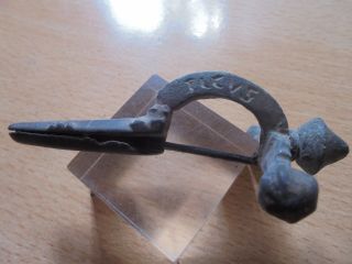 Roman Legionay Fibula/brooch In Bronze,  A Name In Latin Ilcus, photo