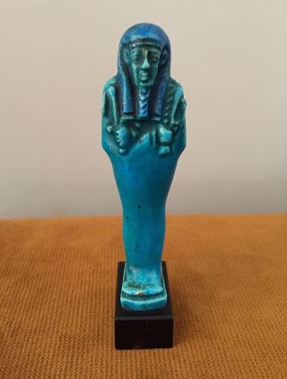 Exquisite Ancient Egyptian Two - Tone Glazed Ushabti photo