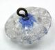 Antique Radiant Glass Button Cross Mold W/ Blue Color - 11/16 