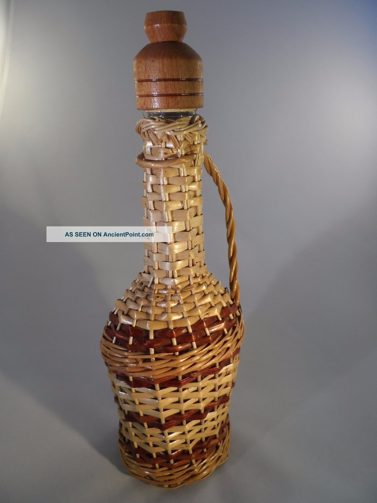 Wicker Bottle Willow Wrapped Bottle Made In Ua 0.  5l Handmade Bottles photo