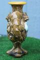 19thc Gothic Majolica Palissy Vase With Gargoyles & Beetle Decor C1880s Figurines photo 7