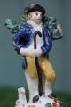 18thc Staffordshire Pearlware Male Figure With Crook & Seated Dog C1800s Figurines photo 1