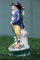 18thc Staffordshire Pearlware Male Figure With Crook & Seated Dog C1800s Figurines photo 8