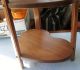 Vintage Wooden Plant Table 3 Shelves Knick Knack Corner Table Stand Heart Shaped 1900-1950 photo 2