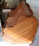 Vintage Wooden Plant Table 3 Shelves Knick Knack Corner Table Stand Heart Shaped 1900-1950 photo 6