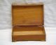 Old Vintage Wooden Cedar Jewelry Trinket Box W Finger Joint Dresser Shelf Mcm Boxes photo 3