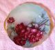 Antique Hand Painted Plate Hand Painted Roses Cake Plate 2 Handles 10 3/4 