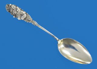 Sterling Silver Cm Robbins Spoon With Slightly Curved Floral Pattern Handle photo