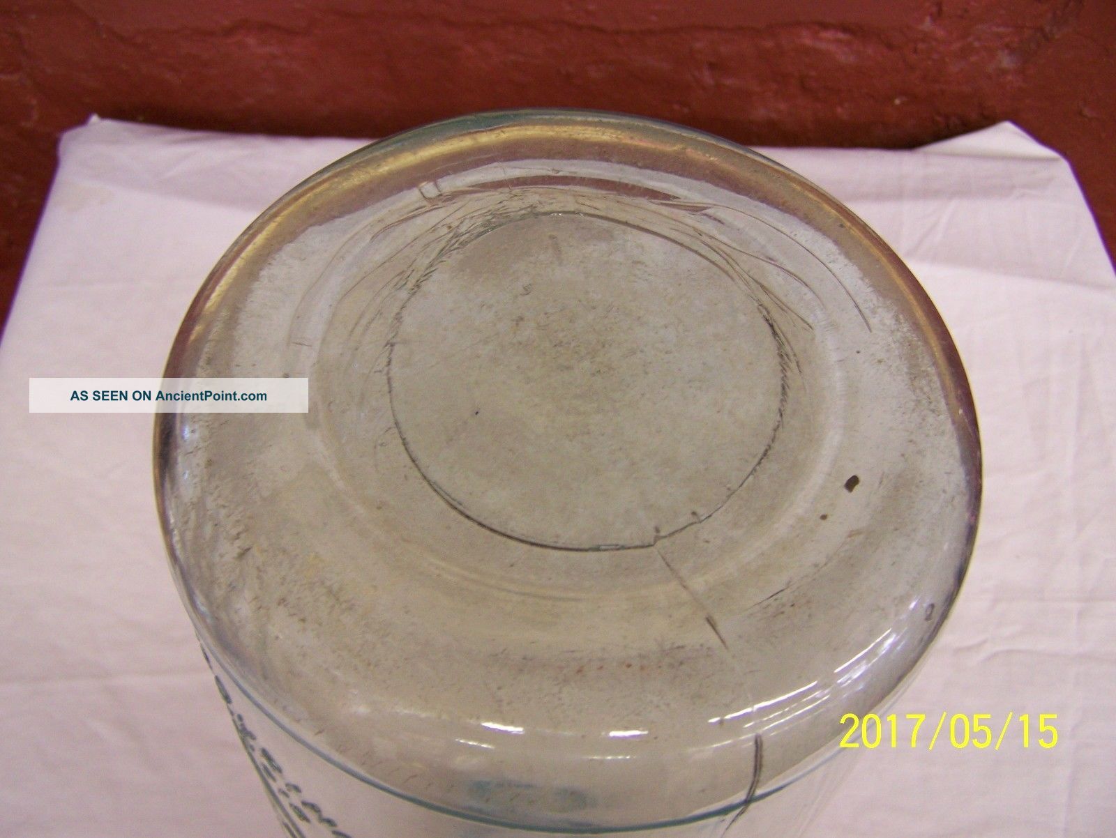 Vintage Quaker Manufacturing Range Heater Burnoil Kerosene Glass Jug